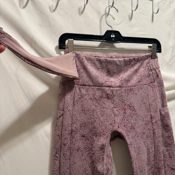 Gymshark Chalk Women's Mallow Purple Splatter Leggings Size S - Picture 7 of 13